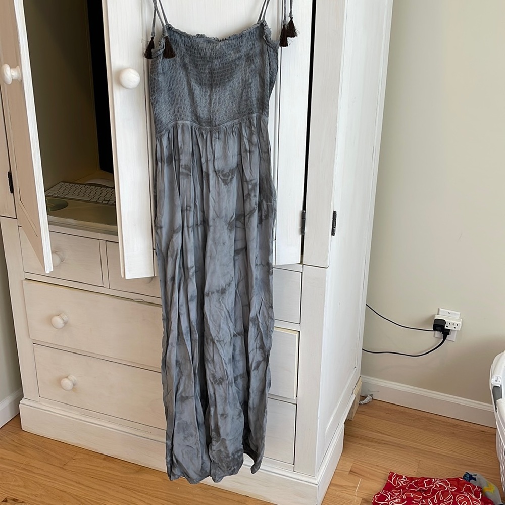 Gray tie died romper size small